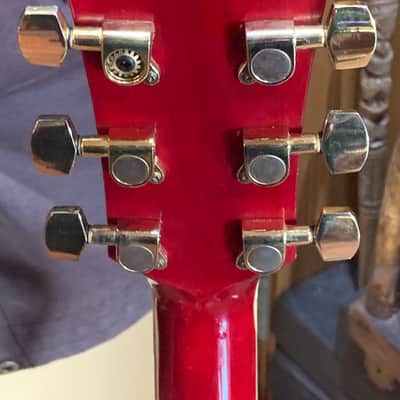 2008 Jay Turser JTAC-43 transparent red acoustic image 10