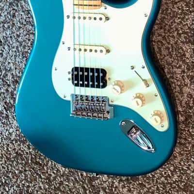 2015 Fender Deluxe Lone Star hss Stratocaster, Maple Fingerboard, Ocean Turquoise electric guitar image 1