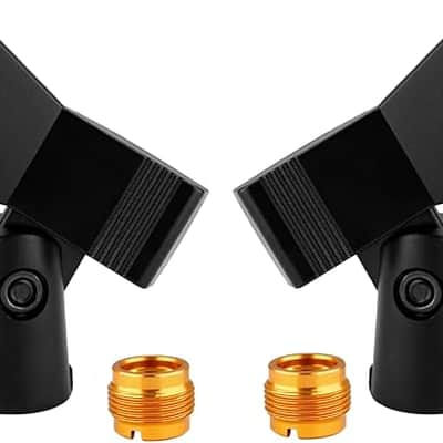 Universal Microphone Clip Holder, Adjustable Mic Butterfly Clip With Adapter for Mic Stand 5/8 Inch Male to 3/8 Inch Female Adapter image 3