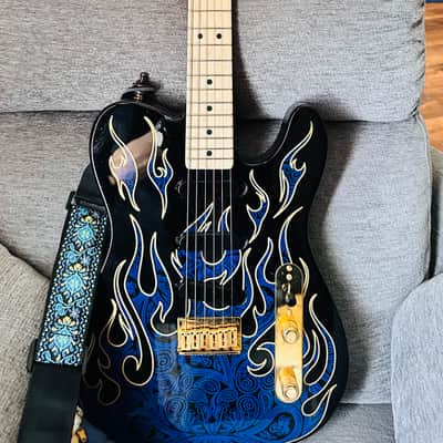 ‘07 Fender | Telecaster | James Burton Signature | Blue Paisley Flames | USA 🇺🇸 image 7
