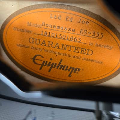 Epiphone Ltd Ed Joe Bonamassa ES-355 Electric Guitar image 13