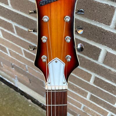 1968  Teisco V2 Sunburst . Very cool MIJ guitar Mezurashi (rare) image 11