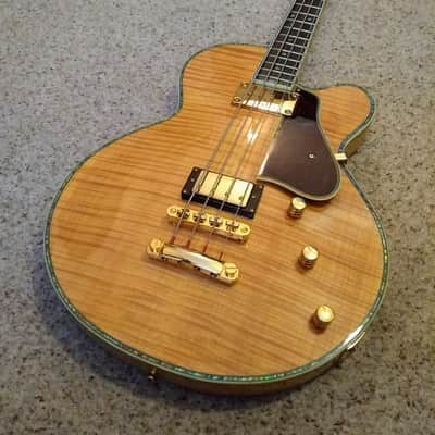 Peerless Smoked Bass Custom 2014 Flame Maple Natural Gloss, plus fitted hard case. image 14