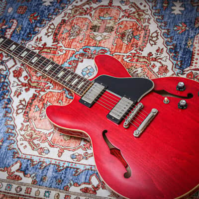 GIBSON USA Custom Shop '63 ES-335 Block Reissue "Faded Cherry" (2014) image 4