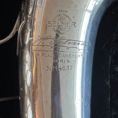 1931 Selmer Paris "Cigar Cutter" Super Sax Alto Saxophone, Silver Plate image 2