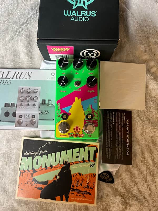 Walrus Audio Monument Harmonic Tap Tremolo V2 Limited Edition Neon image 1