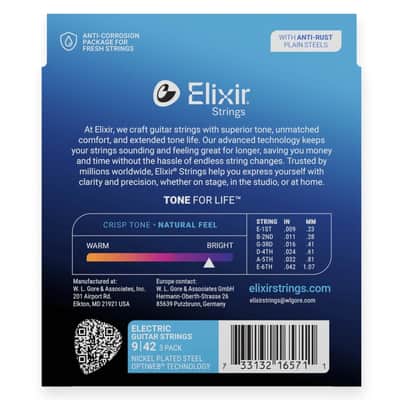 Elixir OptiWeb Electric 3 Pack - Light 9-42 image 2
