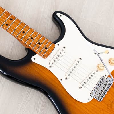 1997 Fender American Vintage '57 Stratocaster Sunburst w/ Hangtags, Tweed Case image 7