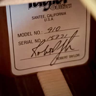 Taylor 910 - 1993 w/hardshell case image 5