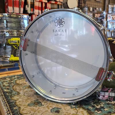 Used Sakae 14 x 5.5" Aluminum Snare Drum / SDM1455AL image 5