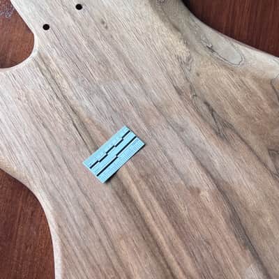 Compact Offset Bass Body NOS- High End Maple Top-Mahogany accent -solid ONE-piece Butternut (White Walnut) Back - Unfinished Front Routed LIMITED Luthier Supply R29 image 21