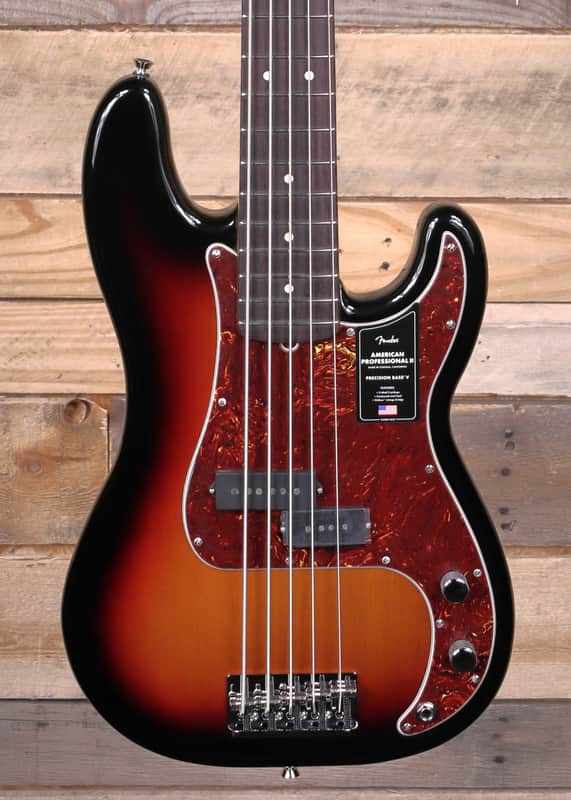 Fender American Professional II Precision Bass V 3-Color Sunburst w/ Case image 1
