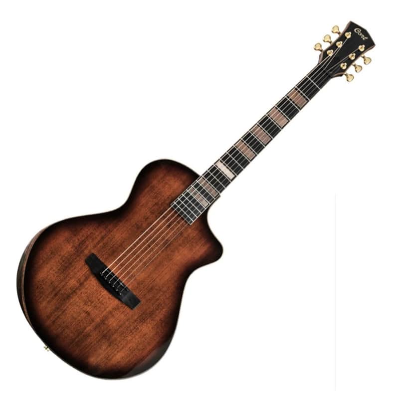 Cort MODERNBURST Modern Concert Body Venetian Cutaway Solid European Sitka Spruce Top Walnut Reinforced Mahogany Neck 6-String Acoustic-Electric Guitar w/Hard Case image 1