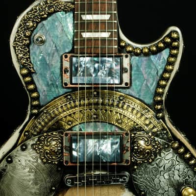 Gibson Les Paul Studio Electric Guitar Steampunk'd by Franco Design Studio image 5