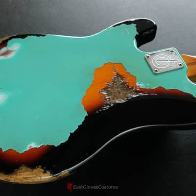 Fender Standard Pricision Bass Seafoam Green on Sunburst Heavy Relic Aged (RARE) image 7