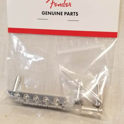 Fender Mustang Fully-adjustable Guitar Bridge (Japan), Chrome image 5