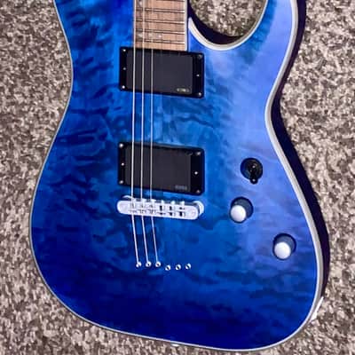 Schecter C-1 Platinum with Rosewood Fretboard 2014 - Present - See-Thru Blue Satin image 1