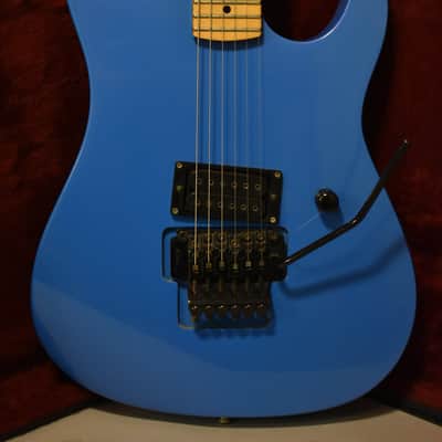 c. 1987 BC Rich USA Gunslinger Sky Blue Metallic Flip-Flop Finish w/HSC image 2