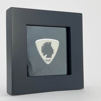 3" x 3" Double Sided Guitar Pick Display, BLACK #346 Triangle Bass Shape image 4