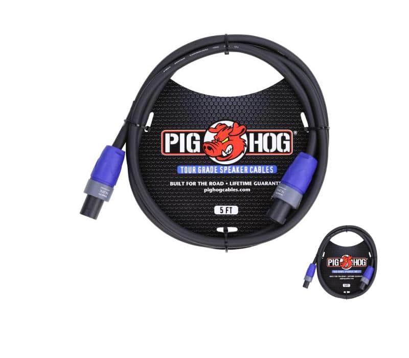 Pig Hog 5ft Speaker Cable, 14 Gauge Wire, Speakon To Speakon PHSC5SPK - NEW image 1