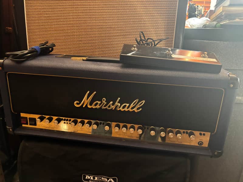 Marshall 6100 30th Anniversary Series 3-Channel 100-Watt Guitar Amp Head 1992 - 1997 - Blue image 1
