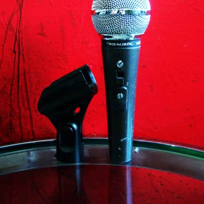 Vintage 1980's Realistic Highball / Radio Shack / Shure SM58 Handheld Cardioid Dynamic Microphone Low Z w accessories # 5 image 10
