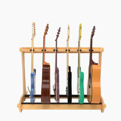 6 Guitar Stand for Acoustics & Electrics - The VersaRack™ | Nitro Safe Hardwood Rack | Made in U.S.A. image 5