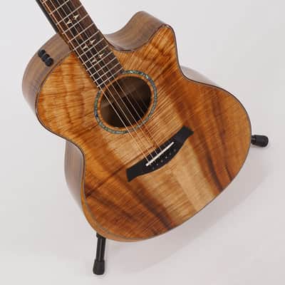 Taylor Custom Shop Grand Auditorium AA Hawaiian Koa Acoustic-Electric Guitar with Venetian Cutaway and Expression System 2 image 4