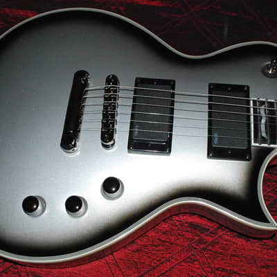 ESP LTD EC1000 Deluxe Electric Guitar Silver Sunburst EMGs image 4