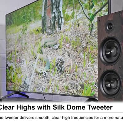 Rockville Home Stereo Bluetooth Amplifier Receiver+(2) Dark Wood Tower Speakers image 8