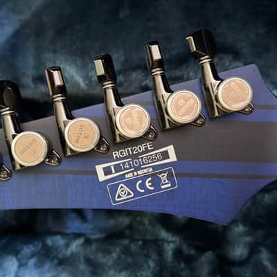 Ibanez RGIT20FE-SBF Iron Label Neck Through 2017- Sapphire Flat image 6