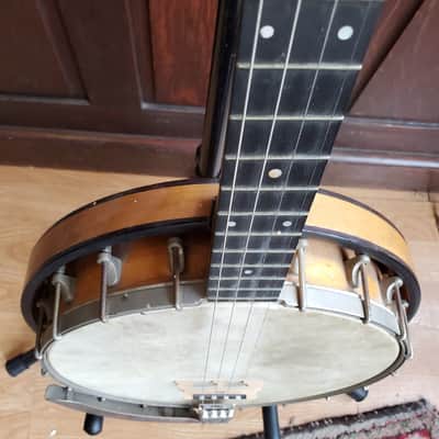 Antique 1930s Sterling Tenor Banjo ~ New Tailpiece and Bridge ~ With NOCC ~*SALE*~ See Video! image 10