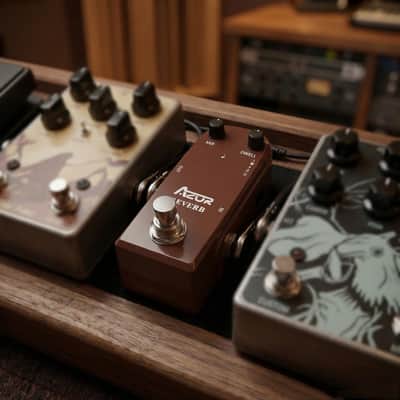 AZOR AP311 Spring Reverb Guitar Effect Pedal with True Bypass Aluminium alloy case image 8