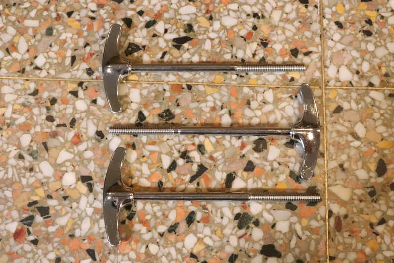Ludwig USA 4 1/8" Chrome T Rods 3pk Vintage 1960's -70's #2 image 1