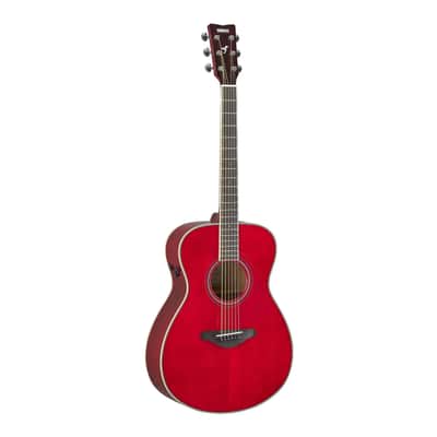 Yamaha FGC-TA Concert Cutaway Transacoustic Guitar w/ Chorus and Reverb, Ruby Red image 3