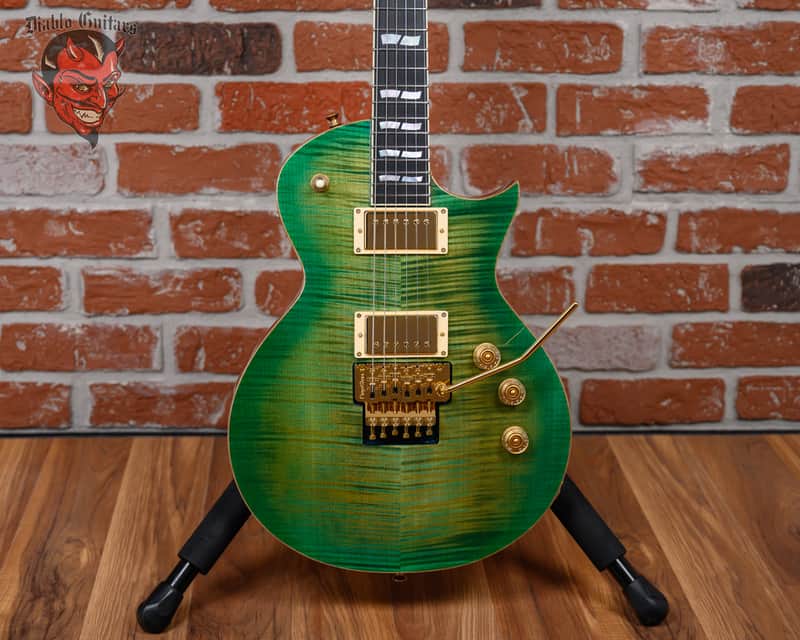 ESP USA Custom Shop Eclipse FR Flame Maple Top Lime Burst 2022 w/OHSC image 1