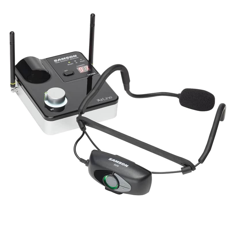 Samson AirLine 99m AH9 Wireless Fitness Headset Microphone System K Band Freq - Open Box Mint image 1