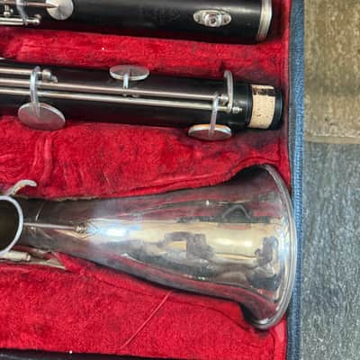 Noblet Paris wood Bass Clarinet with case. Made in France image 2