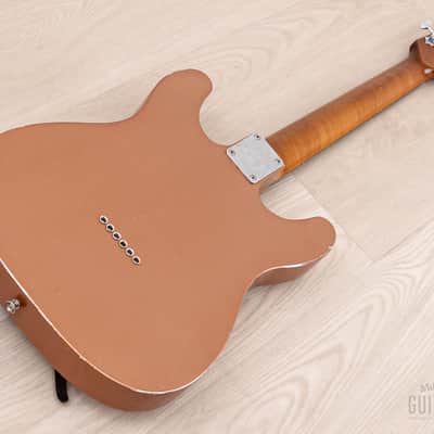 Snakehead T-Style Double Cutaway, MJT Body & Fender-Licensed Musicraft Neck, Copper Lacquer w/ Bigsby, Porter Pickups, Case image 14