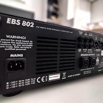 EBS 802 750-Watt Bass Amp Head 2020 - Present - Black image 9