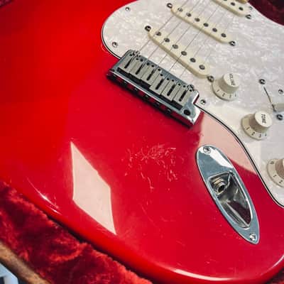 Fender 40th Anniversary American Standard Stratocaster with Maple Fretboard 1994 - Lipstick Red image 10