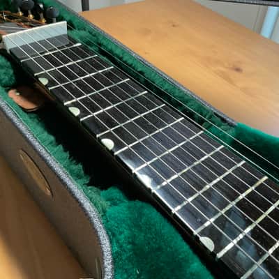 Benoit Custom 8 String Resonator Guitar, Engraved, Gold-plated, Macassar Ebony image 3