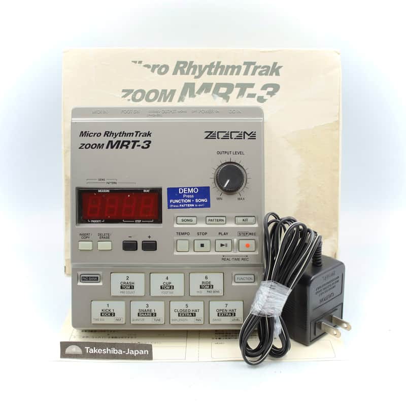 Zoom MRT-3 Micro Rhythm Trak Silver Drum Rhythm Machine With Original Box Power Supply 007376 image 1