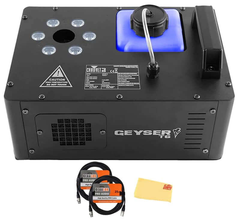 Chauvet Geyser T6 Fog Machine Pyrotechnic Light Effect w/ DMX Cables image 1