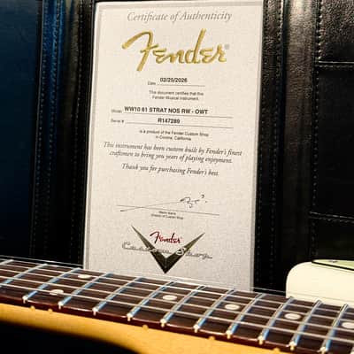 Fender Custom Shop WW10 61 Stratocaster 2026 - Olympic White NOS image 8