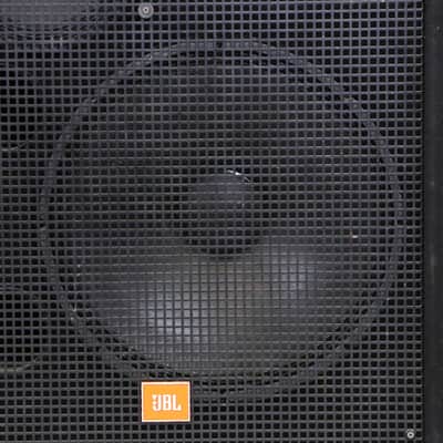 1990s JBL MR 838 3-Way Large Studio Live PA Monitors Black Carpet Cabinets 18” 10” Horn Speakers Bass Monitor Set image 12