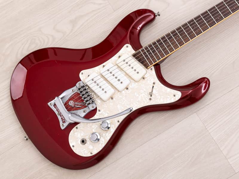 2004 Mosrite Eurorite 3 Pickup Non-Production Ventures-Style Guitar, Candy Apple Red w/ Case, Fillmore image 1