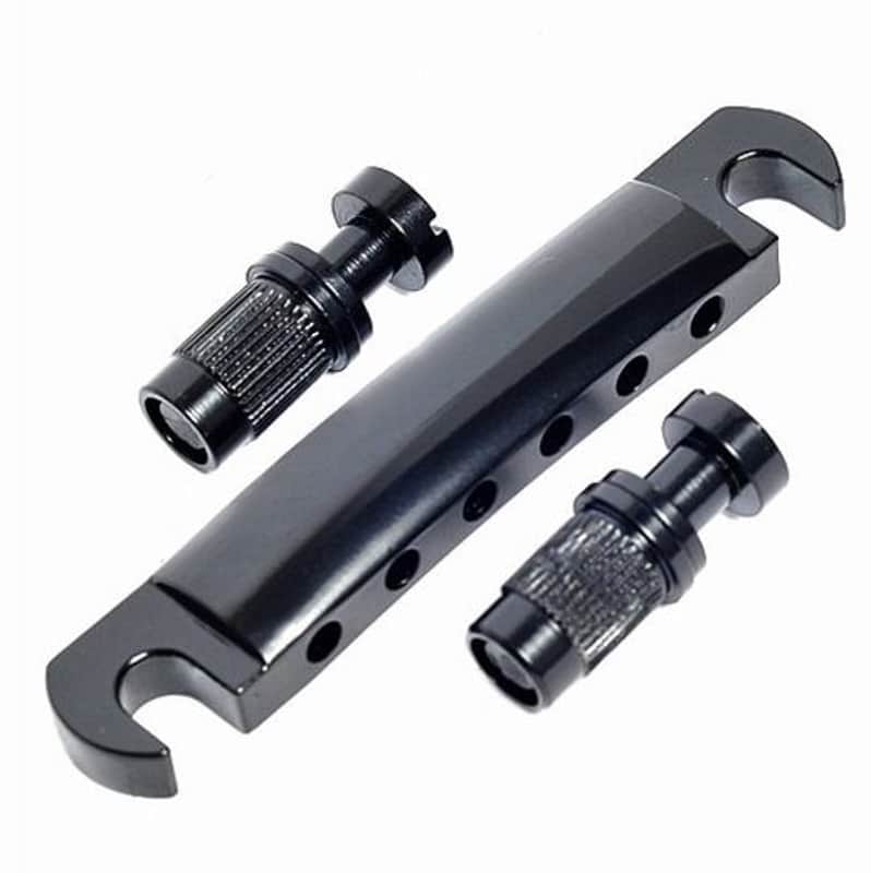 Gibson PTTP-050 Black Chrome Stop Bar with Studs, Inserts image 1