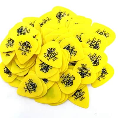 Dunlop Guitar Picks  Tortex  72 Pack .73 MM  Yellow   Medium (418R73)