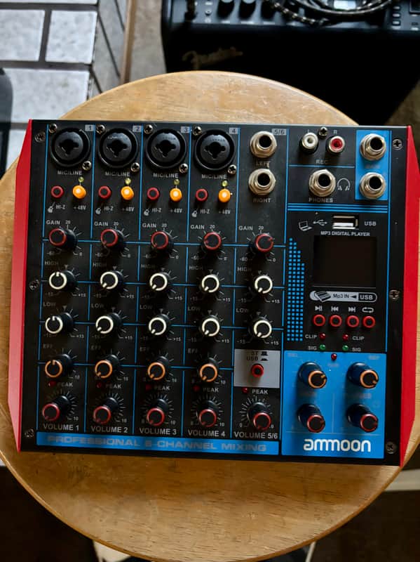 ammoon 6 channel mixer 2020-2024 - Black image 1